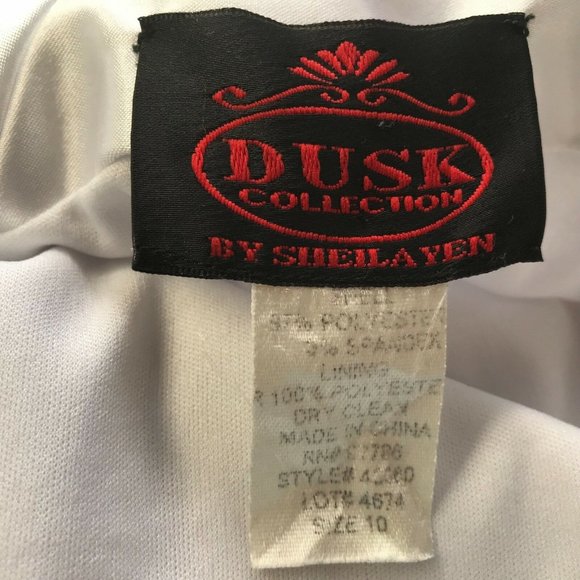 Dusk Collection By Sheila Yen Size 10 Formal White - Picture 6 of 8